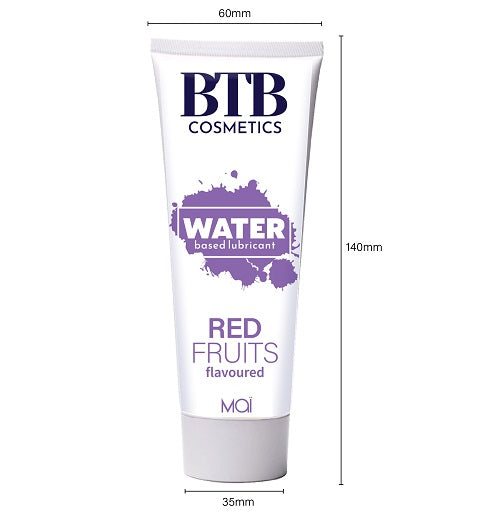 BTB Water Based Lubricant Red Fruits 100ml - Allure Adornments