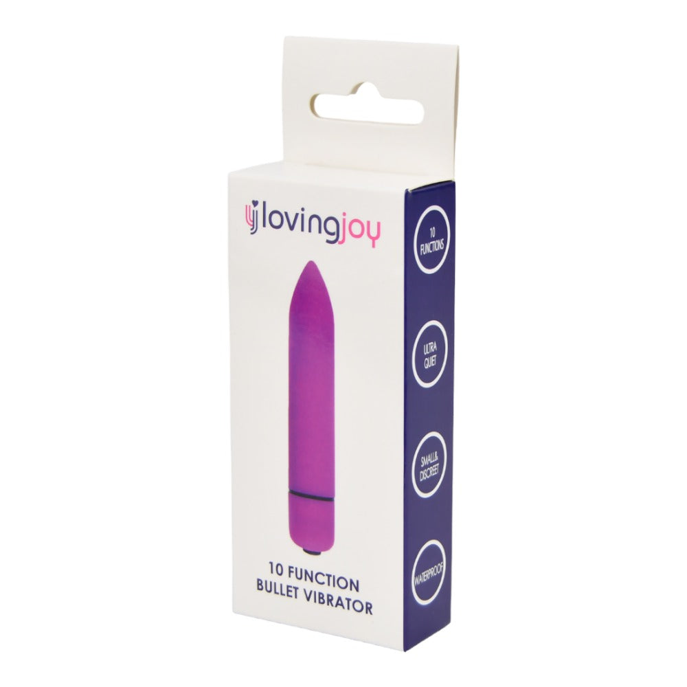 Loving Joy 10 Function Purple Bullet Vibrator - Allure Adornments