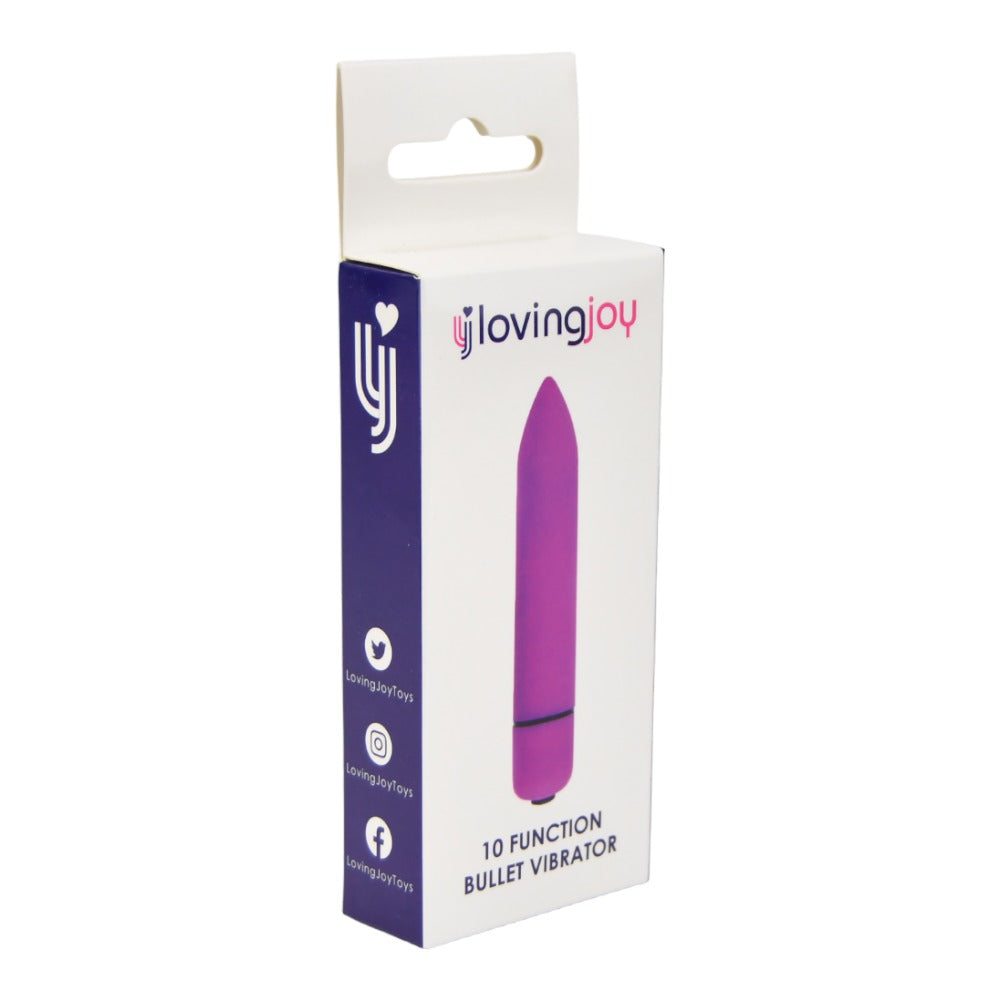 Loving Joy 10 Function Purple Bullet Vibrator - Allure Adornments