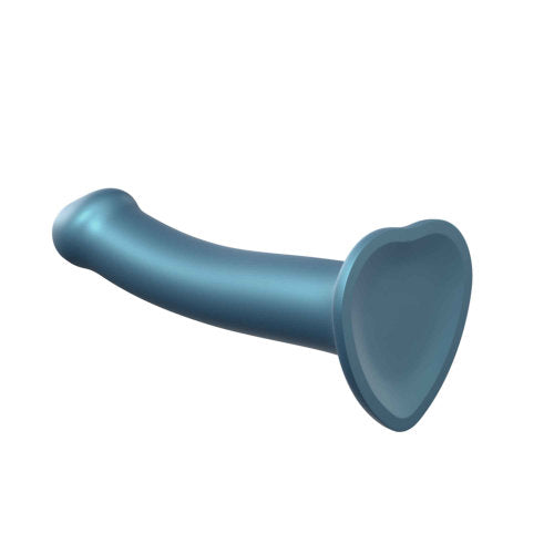 Strap-on-Me Duck Egg Blue Metallic Shine Mono Density Dildo Medium - Allure Adornments