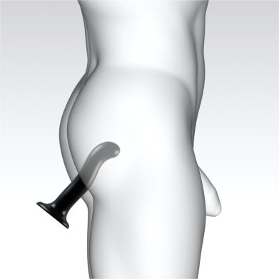 Strap-on-Me P&amp;G Spot Dildo Medium Black - Allure Adornments