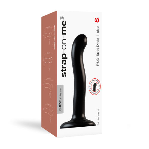 Strap-on-Me P&amp;G Spot Dildo Small Black - Allure Adornments