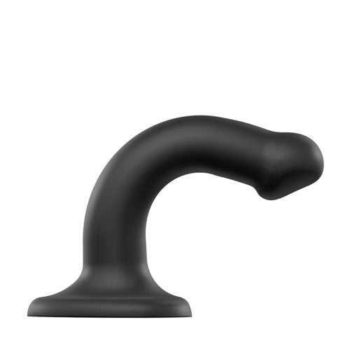 Strap-on-Me Semi-Realistic Dual Density Bendable Dildo Black Small - Allure Adornments