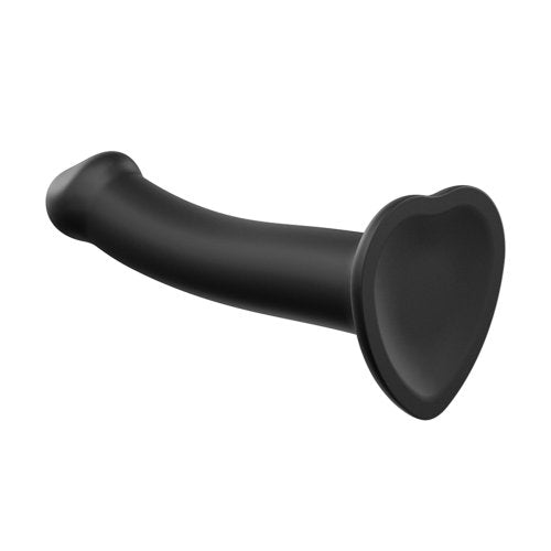 Strap-on-Me Semi-Realistic Dual Density Bendable Dildo Black Small - Allure Adornments
