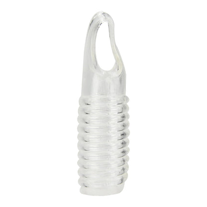 Rev-Sleeves Ribbed Penis Sleeve with Ball Loop - Allure Adornments