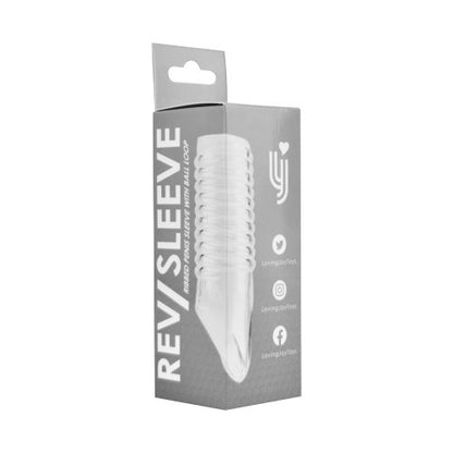 Rev-Sleeves Ribbed Penis Sleeve with Ball Loop - Allure Adornments