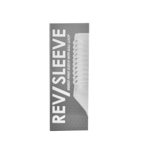 Rev-Sleeves Ribbed Penis Sleeve with Ball Loop - Allure Adornments