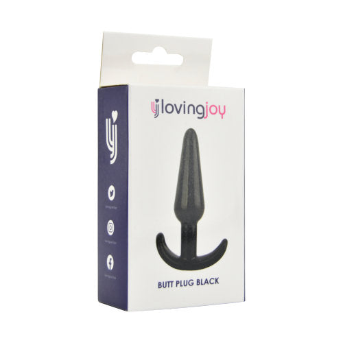 Loving Joy Butt Plug Black - Allure Adornments