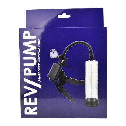 Rev-Pump Gauge Pistol Grip Penis Pump - Allure Adornments