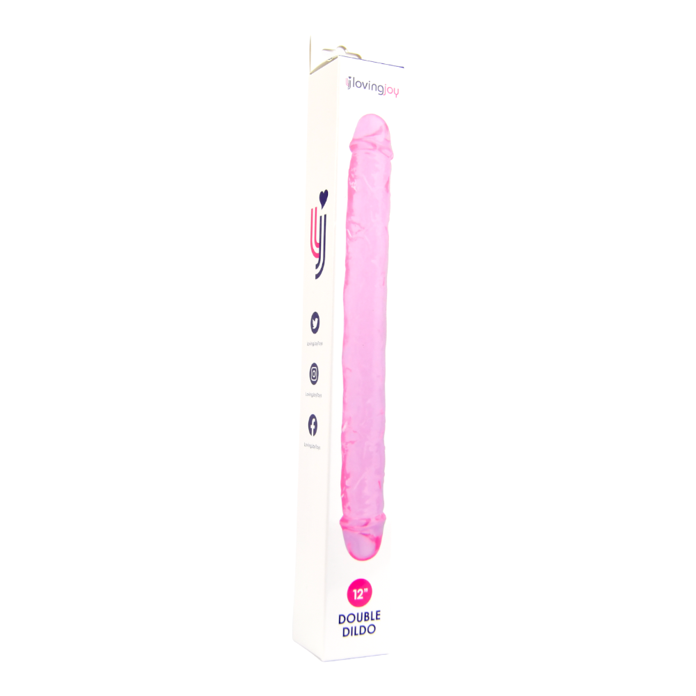 Loving Joy 12 Inch Double Dildo Pink - Allure Adornments