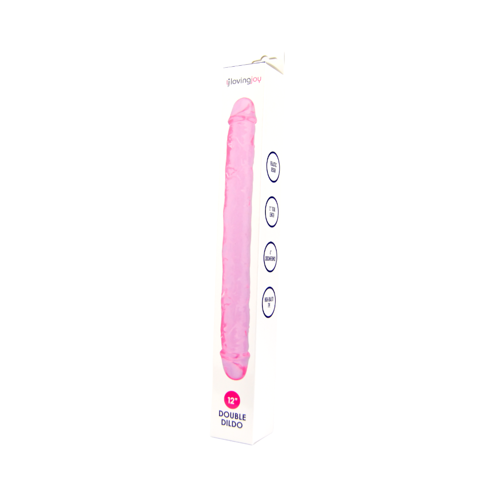 Loving Joy 12 Inch Double Dildo Pink - Allure Adornments