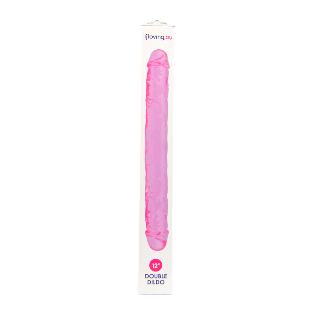 Loving Joy 12 Inch Double Dildo Pink - Allure Adornments