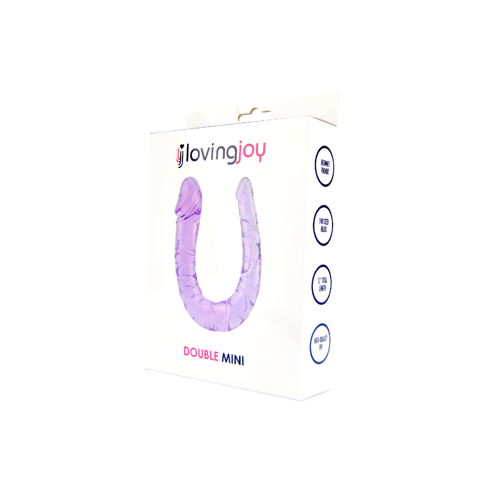 Loving Joy Double Mini Dildo Purple - Allure Adornments