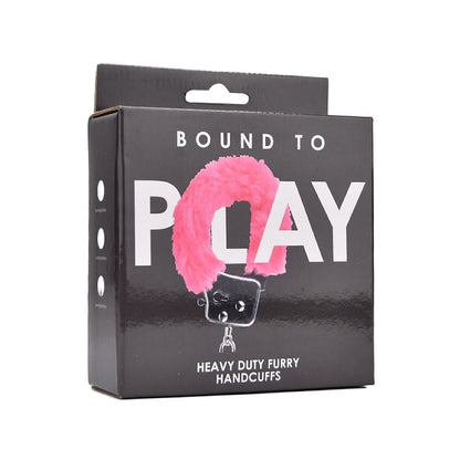Bound to Play. Heavy Duty Furry Handcuffs Pink - Allure Adornments