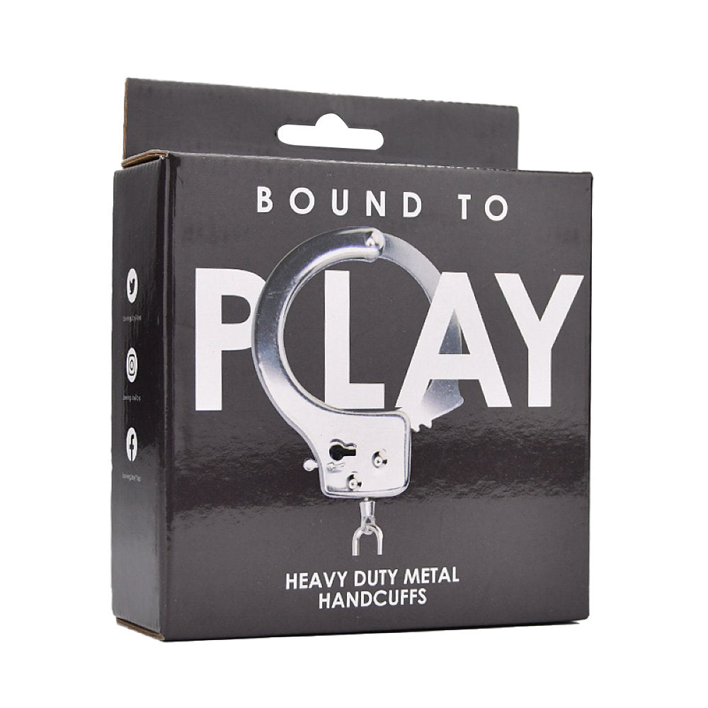 Bound to Play. Heavy Duty Metal Handcuffs - Allure Adornments