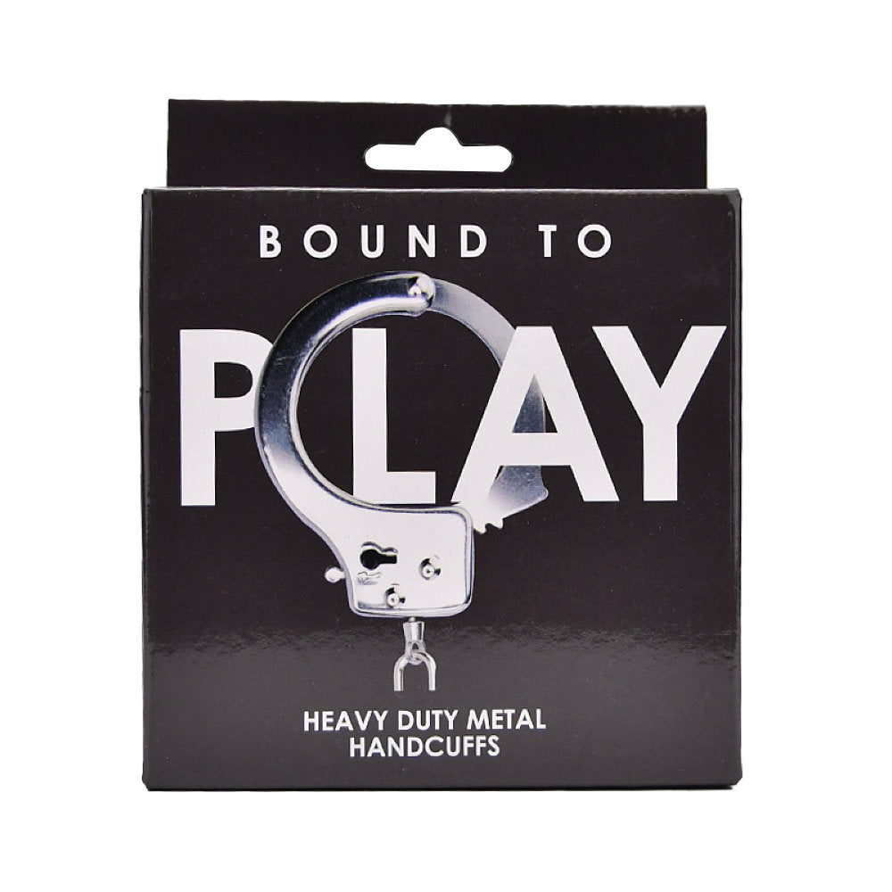 Bound to Play. Heavy Duty Metal Handcuffs - Allure Adornments