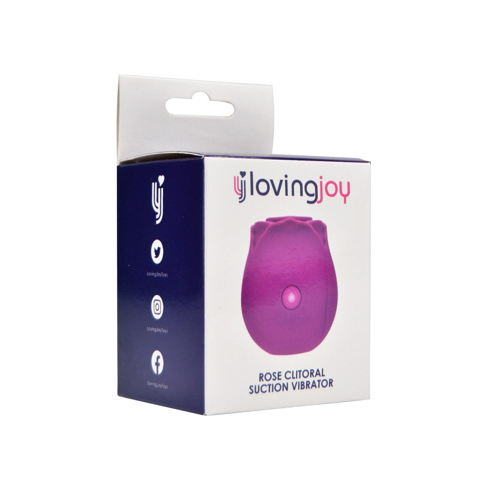 Loving Joy Rose Toy Clitoral Suction Vibrator Purple - Allure Adornments