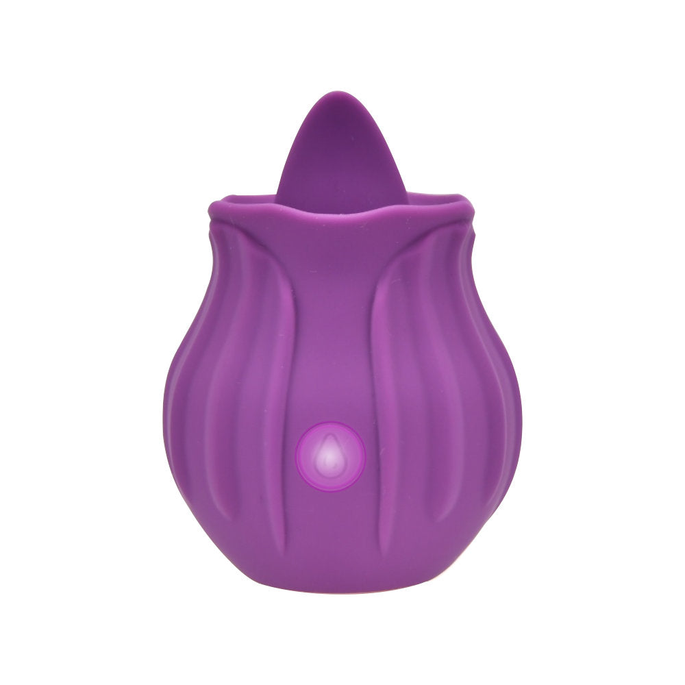 Loving Joy Rose Licking Clitoral Vibrator Purple - Allure Adornments