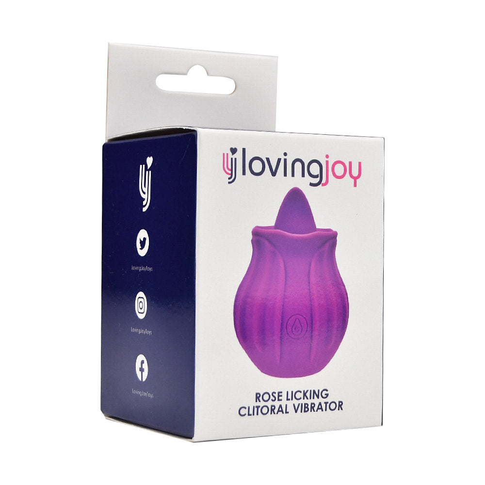 Loving Joy Rose Licking Clitoral Vibrator Purple - Allure Adornments
