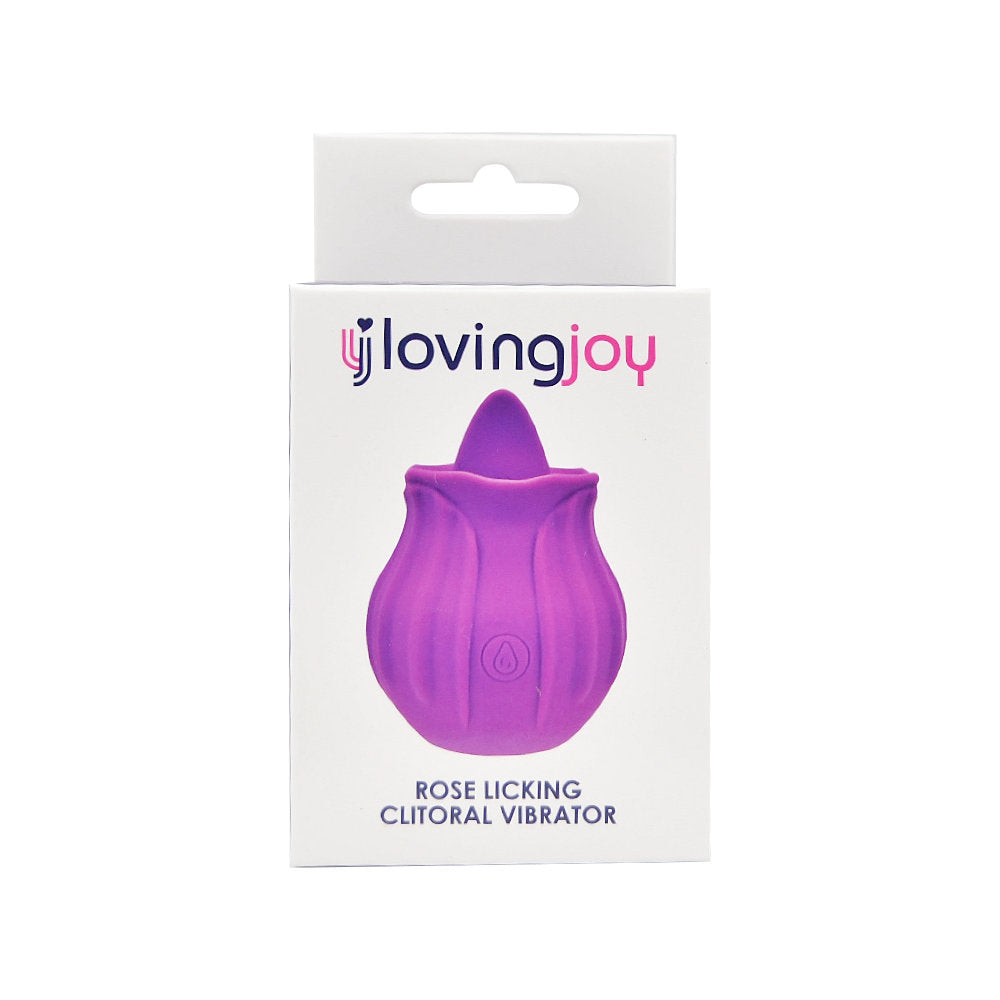 Loving Joy Rose Licking Clitoral Vibrator Purple - Allure Adornments