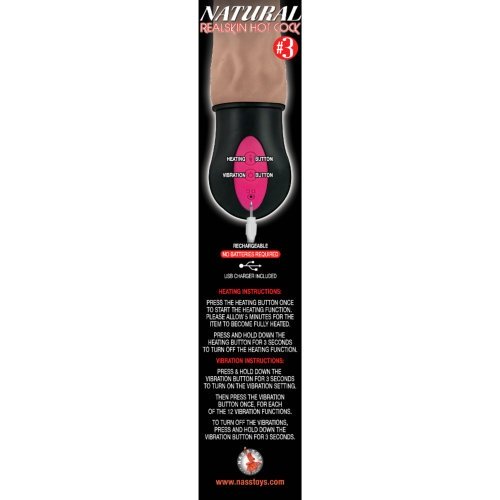 Realistic Warming 7 inch Vibrating Dildo Vanilla - Allure Adornments