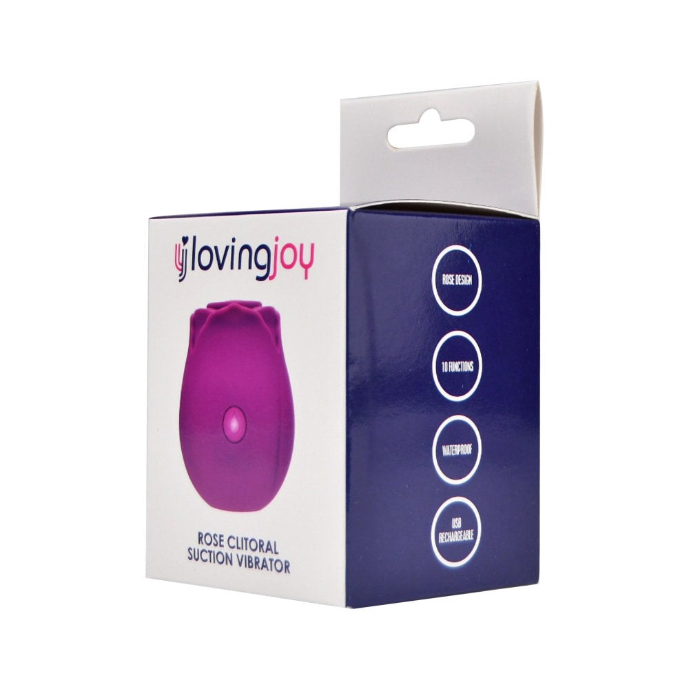 Loving Joy Rose Toy Clitoral Suction Vibrator Purple - Allure Adornments