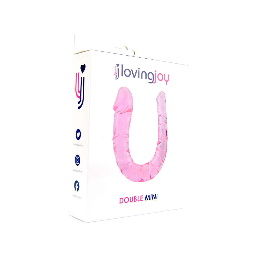 Loving Joy Double Mini Dildo Pink - Allure Adornments