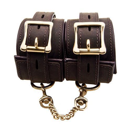 BOUND Nubuck Leather Ankle Restraints - Allure Adornments