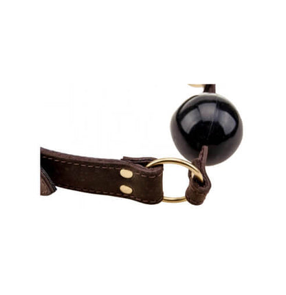 BOUND Nubuck Leather Solid Ball Gag - Allure Adornments