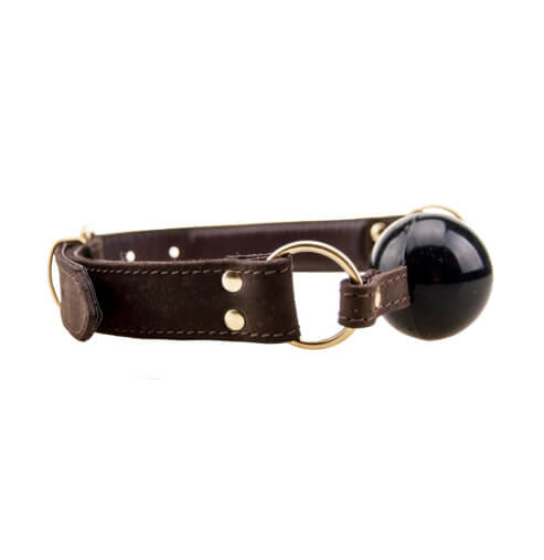 BOUND Nubuck Leather Solid Ball Gag - Allure Adornments