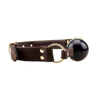 BOUND Nubuck Leather Solid Ball Gag - Allure Adornments