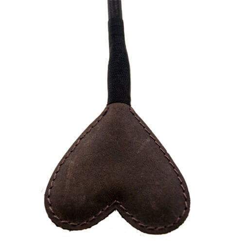 BOUND Nubuck Leather Heart-Shaped Crop - Allure Adornments