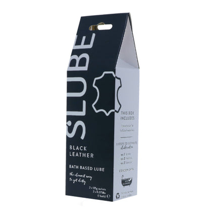 Slube Black Leather Water Based Bath Gel 250g - Allure Adornments