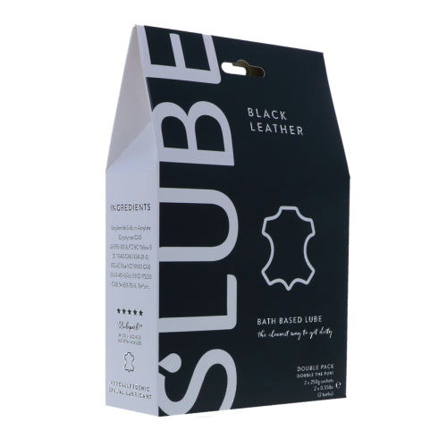 Slube Black Leather Water Based Bath Gel 500g - Allure Adornments