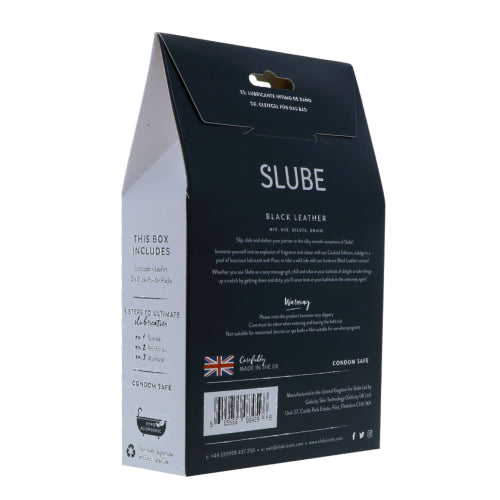 Slube Black Leather Water Based Bath Gel 500g - Allure Adornments