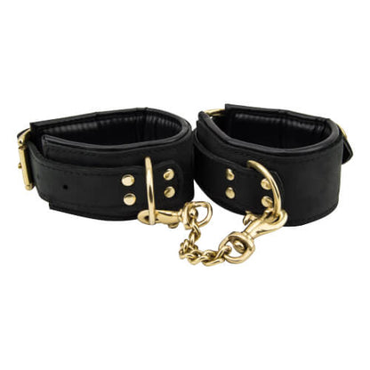 Bound Noir Nubuck Leather Slim Wrist Cuffs - Allure Adornments