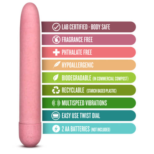 Gaia Biodegradable Eco Vibrator Pink - Allure Adornments