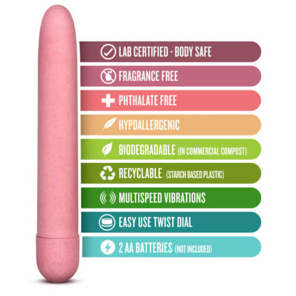 Gaia Biodegradable Eco Vibrator Pink - Allure Adornments