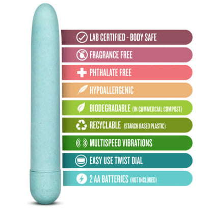 Gaia Biodegradable Eco Vibrator Blue - Allure Adornments