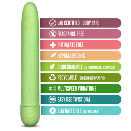 Gaia Biodegradable Eco Vibrator Green - Allure Adornments