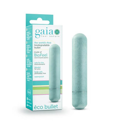 Gaia Biodegradable Eco Bullet Vibrator Blue - Allure Adornments