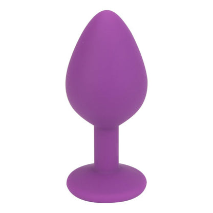 Loving Joy Jewelled Silicone Butt Plug Purple - Medium - Allure Adornments