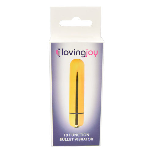 Loving Joy 10 Function Gold Bullet Vibrator - Allure Adornments