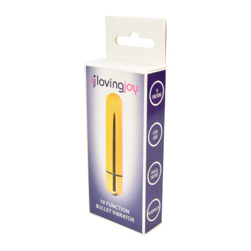 Loving Joy 10 Function Gold Bullet Vibrator - Allure Adornments