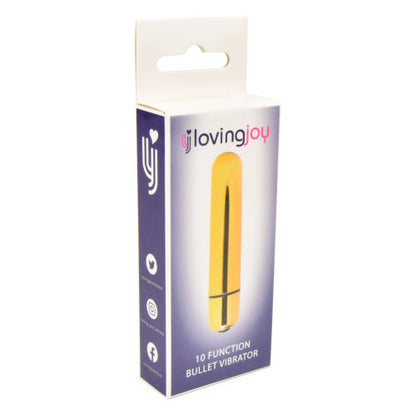 Loving Joy 10 Function Gold Bullet Vibrator - Allure Adornments