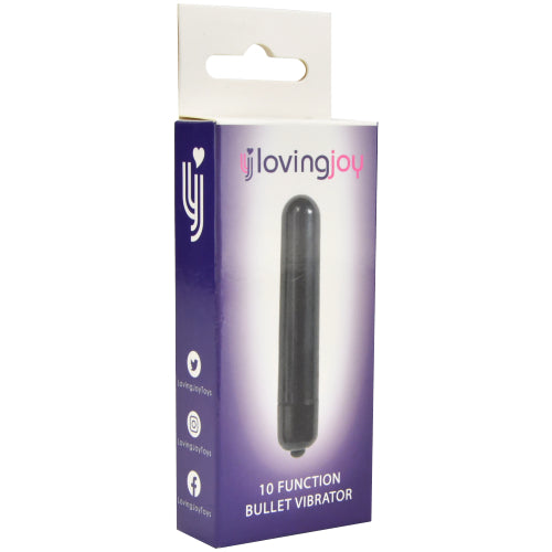 Loving Joy 10 Function Obsidian Bullet Vibrator - Allure Adornments