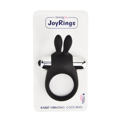 JoyRings Silicone Rabbit Vibrating Cock Ring - Allure Adornments