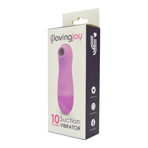 Loving Joy 10 Function Clitoral Suction Vibrator Pink - Allure Adornments