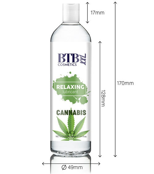 BTB Water Based Cannabis Lubricant 250ml - Allure Adornments