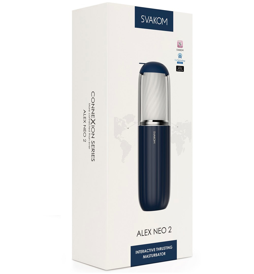 Svakom Alex Neo 2 Interactive App Controlled Thrusting Male Masturbator - Allure Adornments